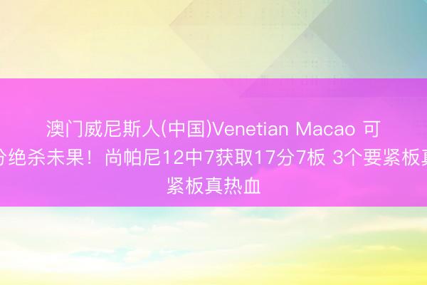 澳门威尼斯人(中国)Venetian Macao 可惜三分绝杀未果!尚帕尼12中7获取17分7板 3个要紧板真热血