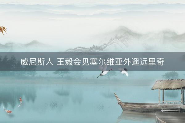 威尼斯人 王毅会见塞尔维亚外遥远里奇